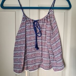 Multi colored, detailed crop top (S)